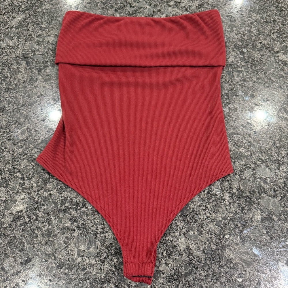 Elegant Red Women's Bodysuit